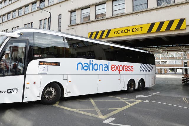 National Express has seen its coach sales bolstered as commuters sought alternative travel amidst a long series of train strikes (John Stillwell/PA)