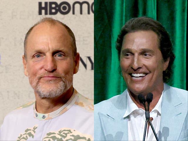 <p>Woody Harrelson and Matthew McConaughey</p>