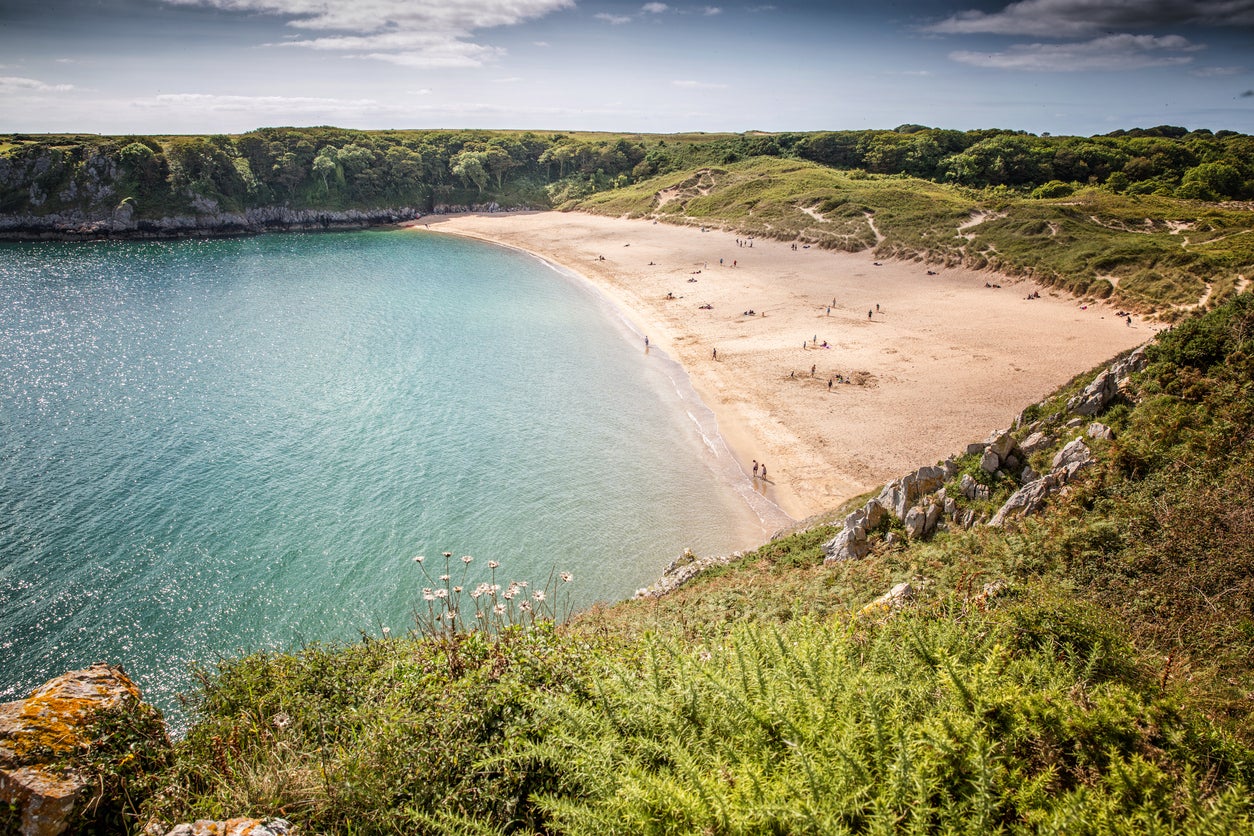 Head to Barafundle Beach in Pembrokeshire