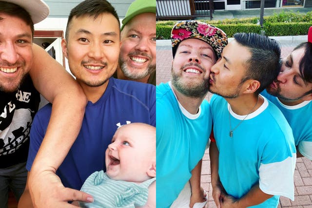 Ben and Mitch, who were already a couple, met Benjamin on a gay cruise (Collect/PA Real Life)