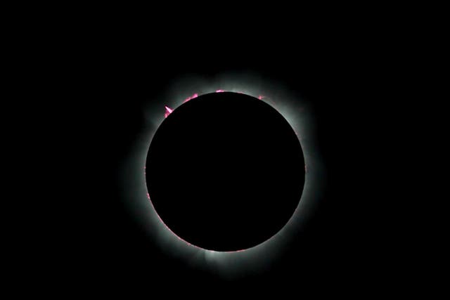 <p>A supplied image of a total solar eclipse, Exmouth, Western Australia</p>