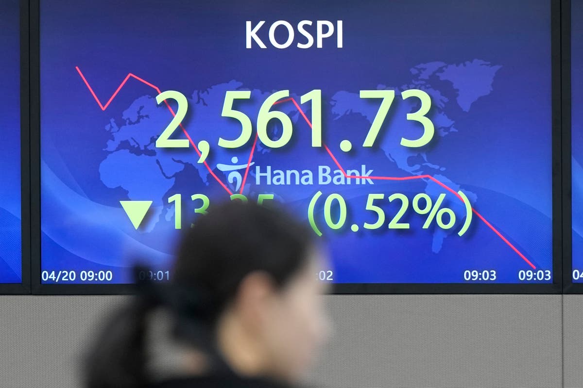 Stock market today: Asian shares trading mostly lower