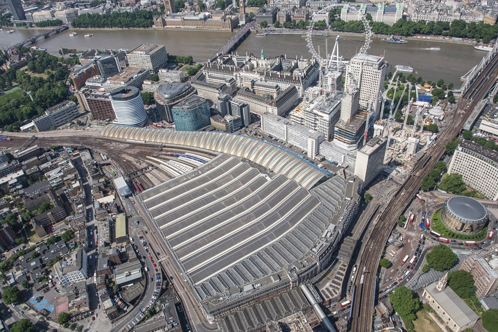 The century-old roof of London Waterloo, the UK’s busiest railway station, is being renovated to create a brighter welcome for passengers (Network Rail/PA)