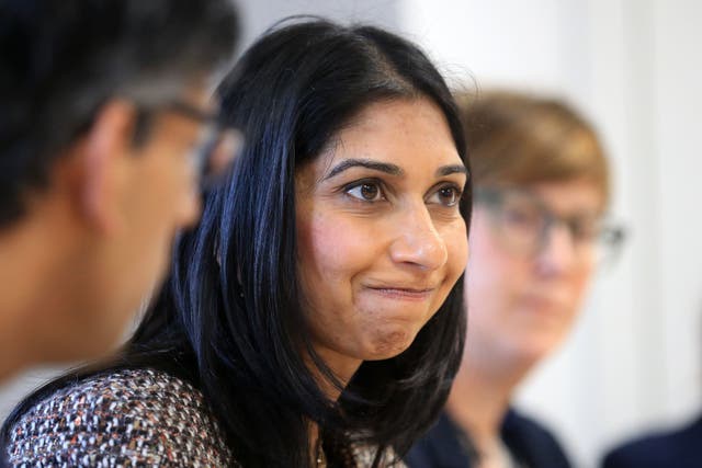 Home Secretary Suella Braverman and Prime Minister Rishi Sunak have reportedly agreed to proposals from backbench MPs (Lindsey Parnaby/PA)