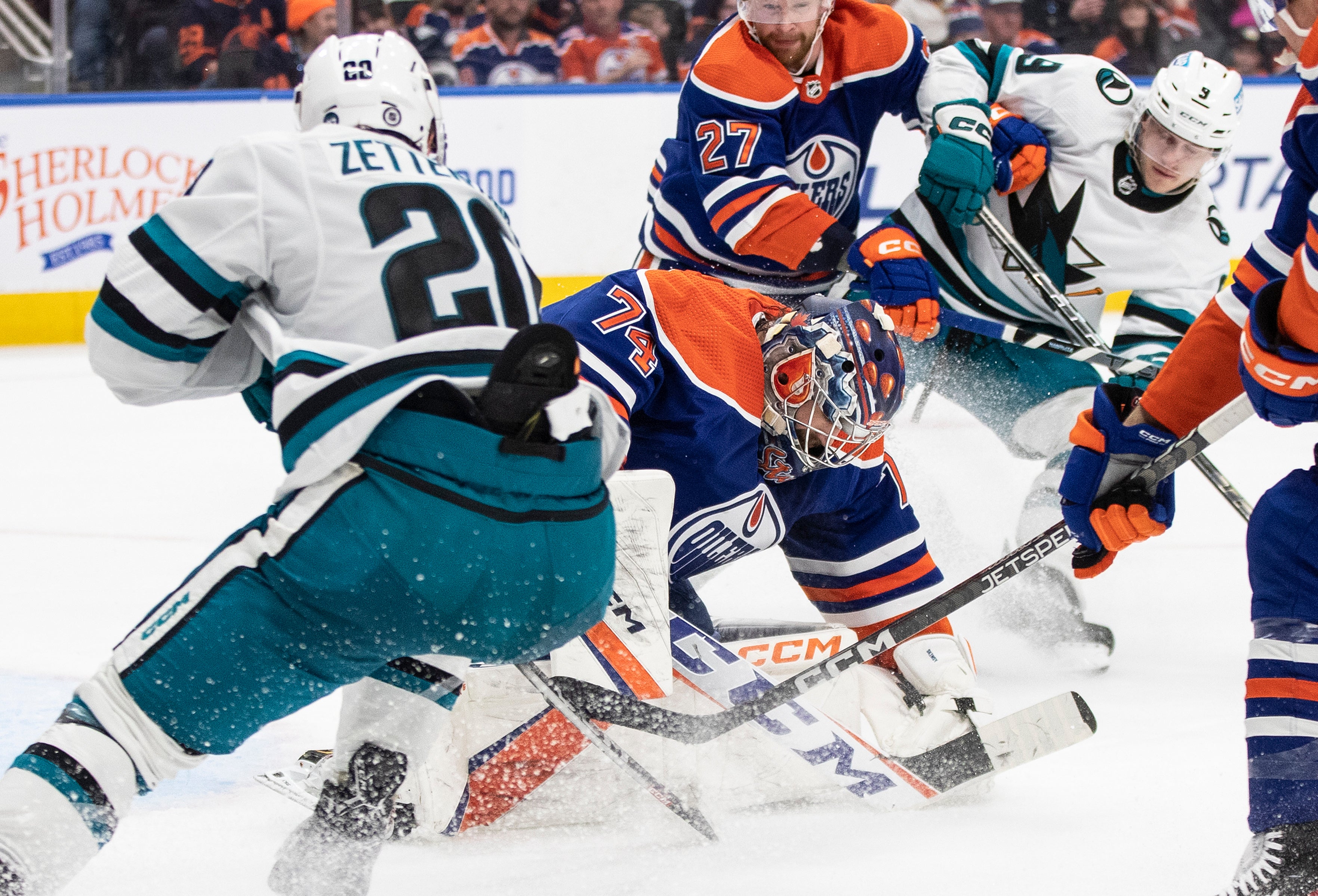 Sharks Oilers Hockey