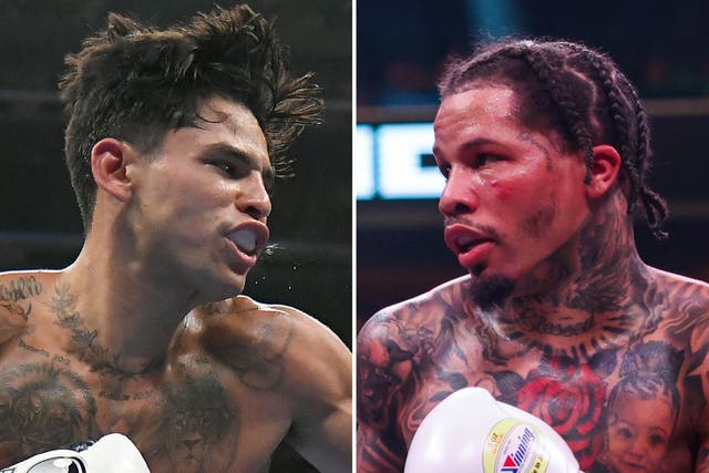 <p>Ryan Garcia (left) and Gervonta Davis will meet in a 136lbs catchweight bout</p>