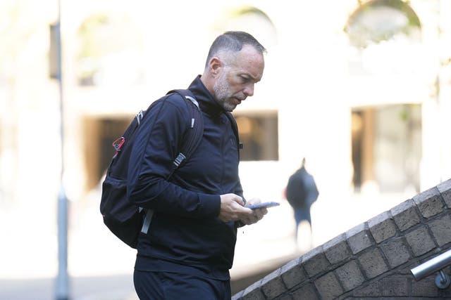 Former sergeant Frank Partridge arriving at Southwark Crown Court in London (James Manning/PA)