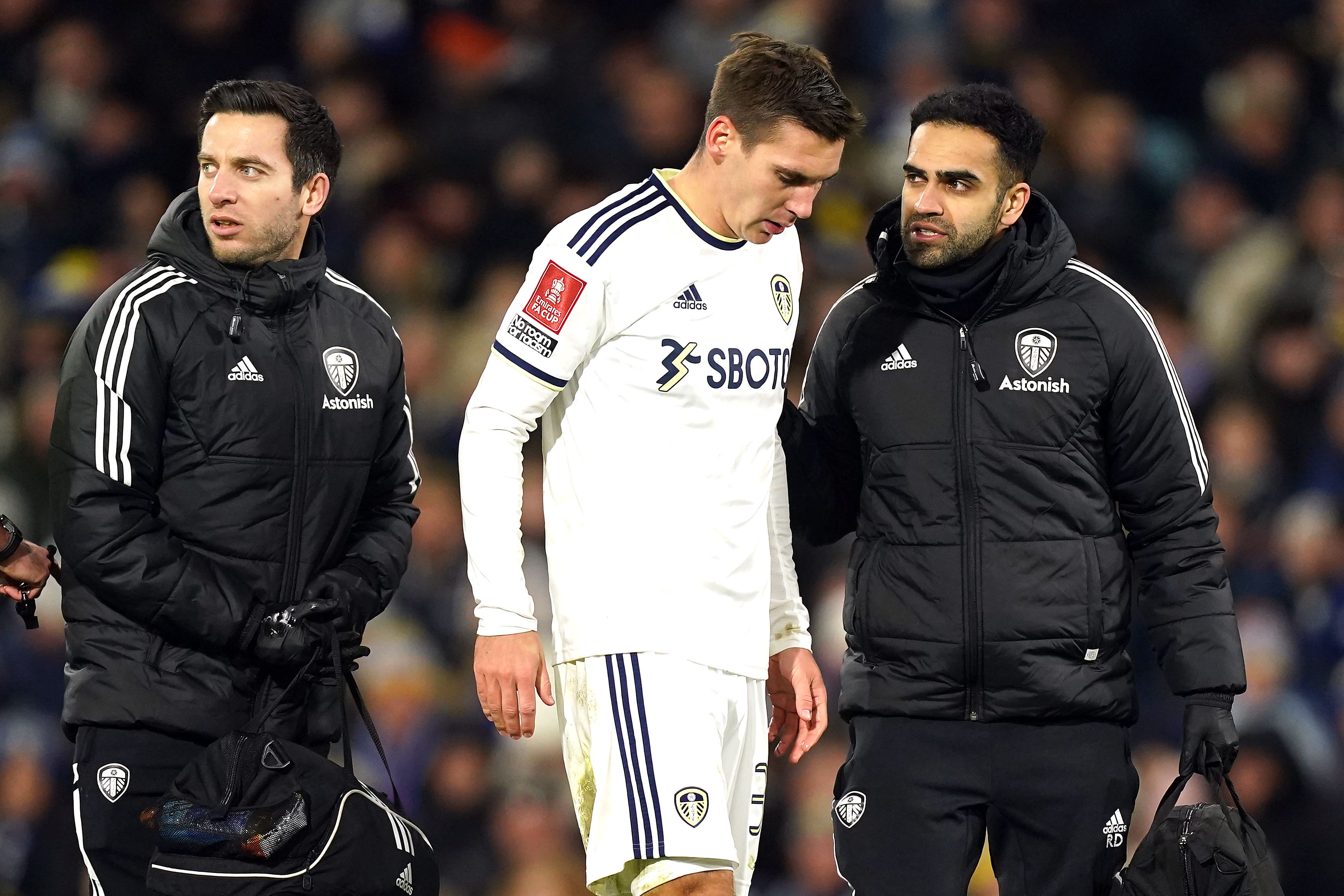 Defender Max Wober has missed Leeds’ last four matches due to a hamstring injury (Mike Egerton/PA)