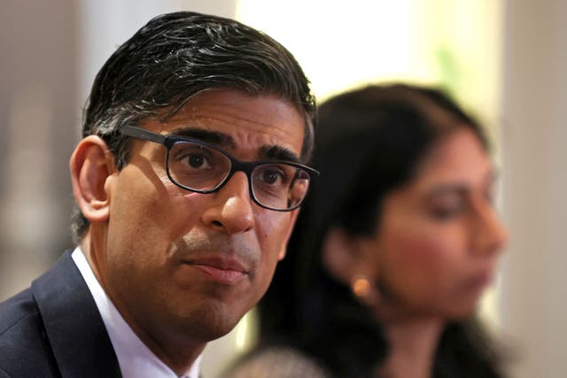 Rishi Sunak and Home Secretary Suella Braverman have been warned that any move to allow ministers to ignore European Court of Human Rights orders would threaten the rule of law (Phil Noble/PA)