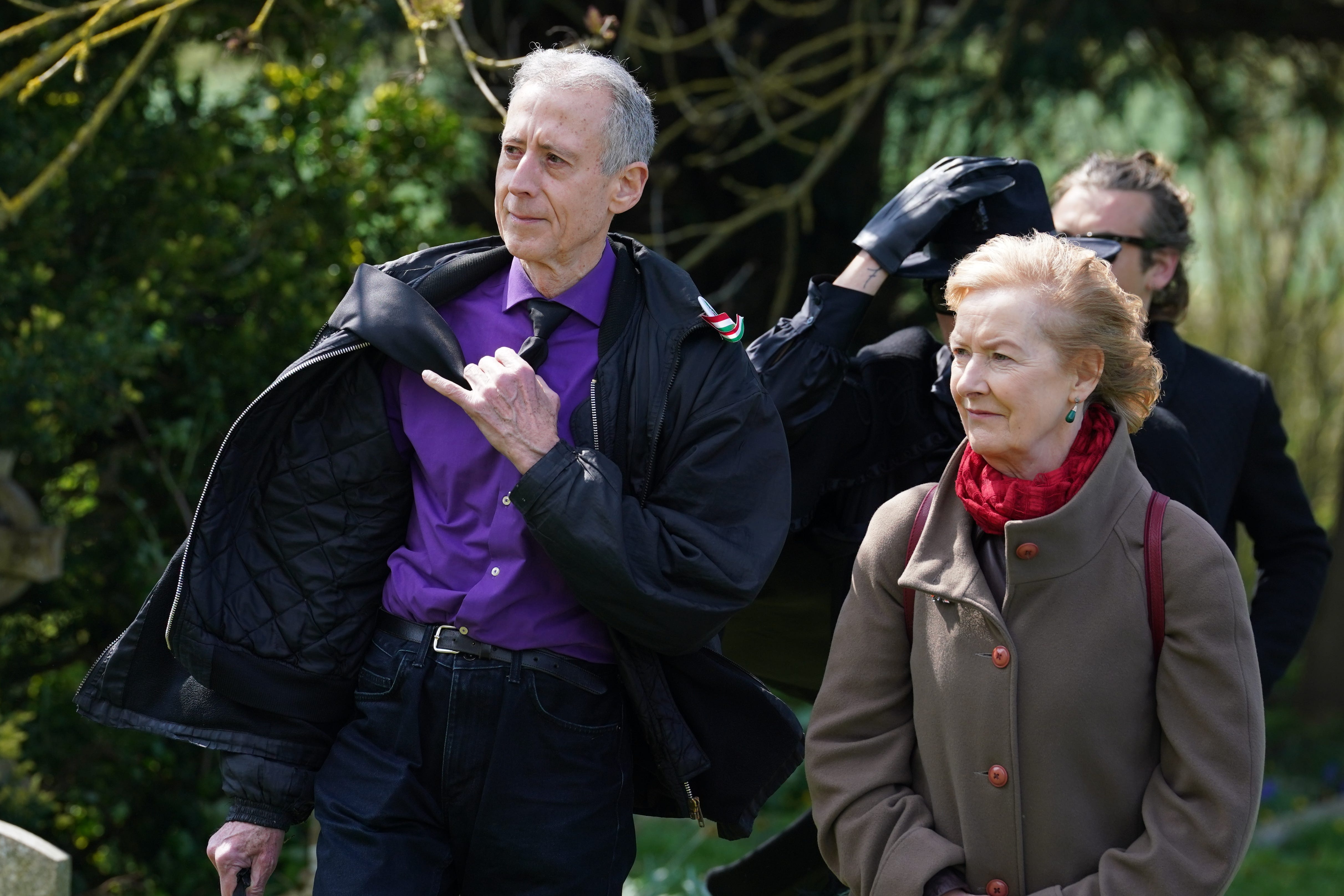 Campaigner Peter Tatchell arrives for the service