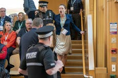 Climate campaigners stage protest in Holyrood chamber despite new restrictions