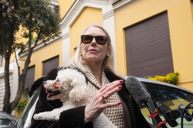 <p>Texas-born Princess Rita Boncompagni Ludovisi, born Rita Jenrette Carpenter, leaves her residence, the Casino dell’Aurora</p>