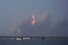 Starship launch news – live: SpaceX launches world’s biggest rocket, which explodes seconds later