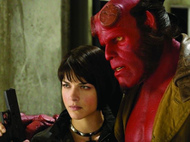 <p>Selma Blair and Ron Perlman in ‘Hellboy’</p>