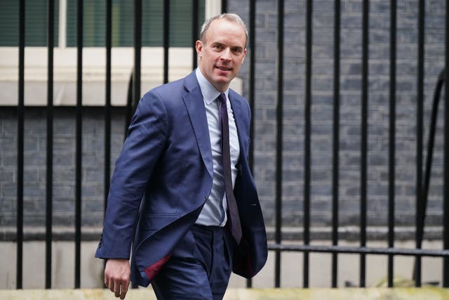 The eight complaints against Dominic Raab centre on his behaviour as foreign secretary, Brexit secretary and during his first stint as justice secretary (Yui Mok/PA)
