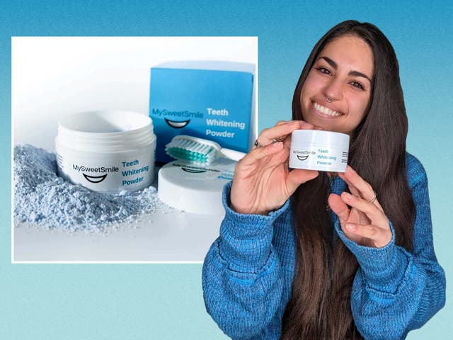 <p>I was dazzled by this teeth whitening powder</p>