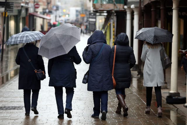 The ONS said retail sales volumes declined by 0.9% last month (PA)