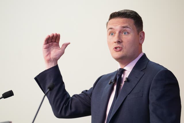 Shadow health secretary Wes Streeting sets out the Labour Party’s plans for GP reform, at King’s Fund in London (Stefan Rousseau/PA)