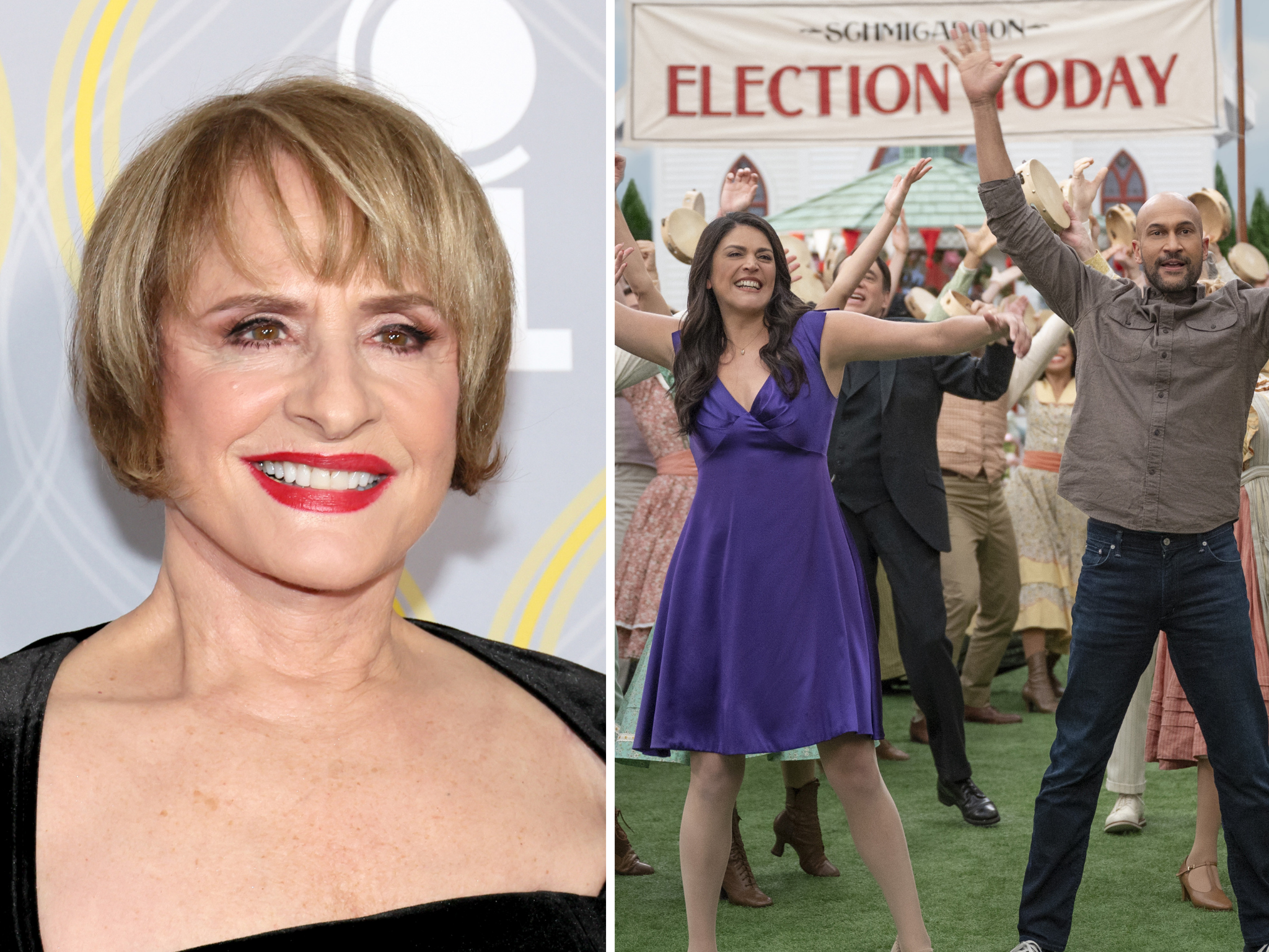 Pattie LuPone, Cecily Strong and Keegan-Michael Key in ‘Schmigadoon!’