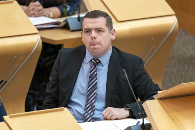 Douglas Ross sought to raise the issue at First Minister’s Questions (Jane Barlow/PA)