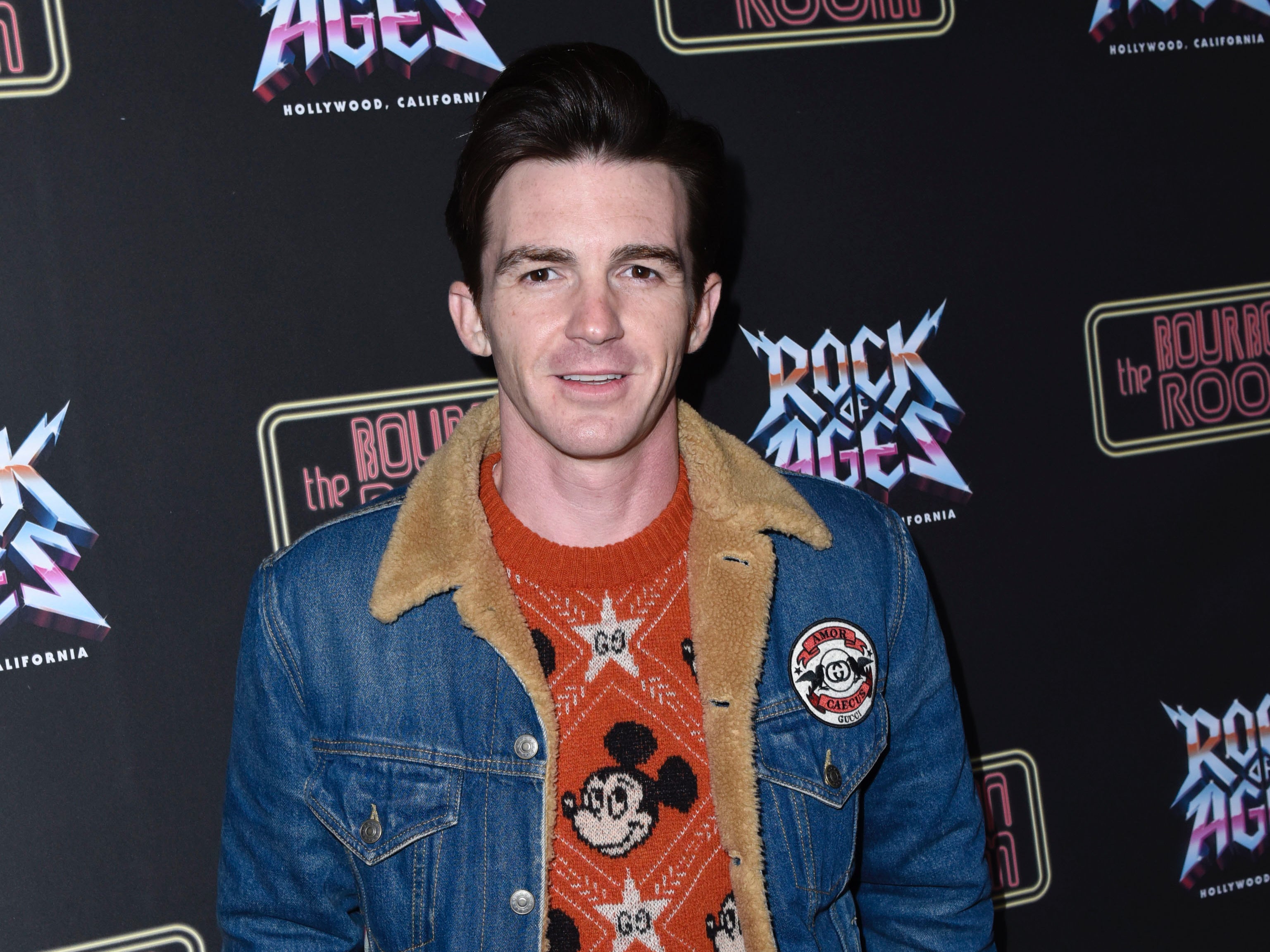 Drake Bell pictured in Hollywood in 2020