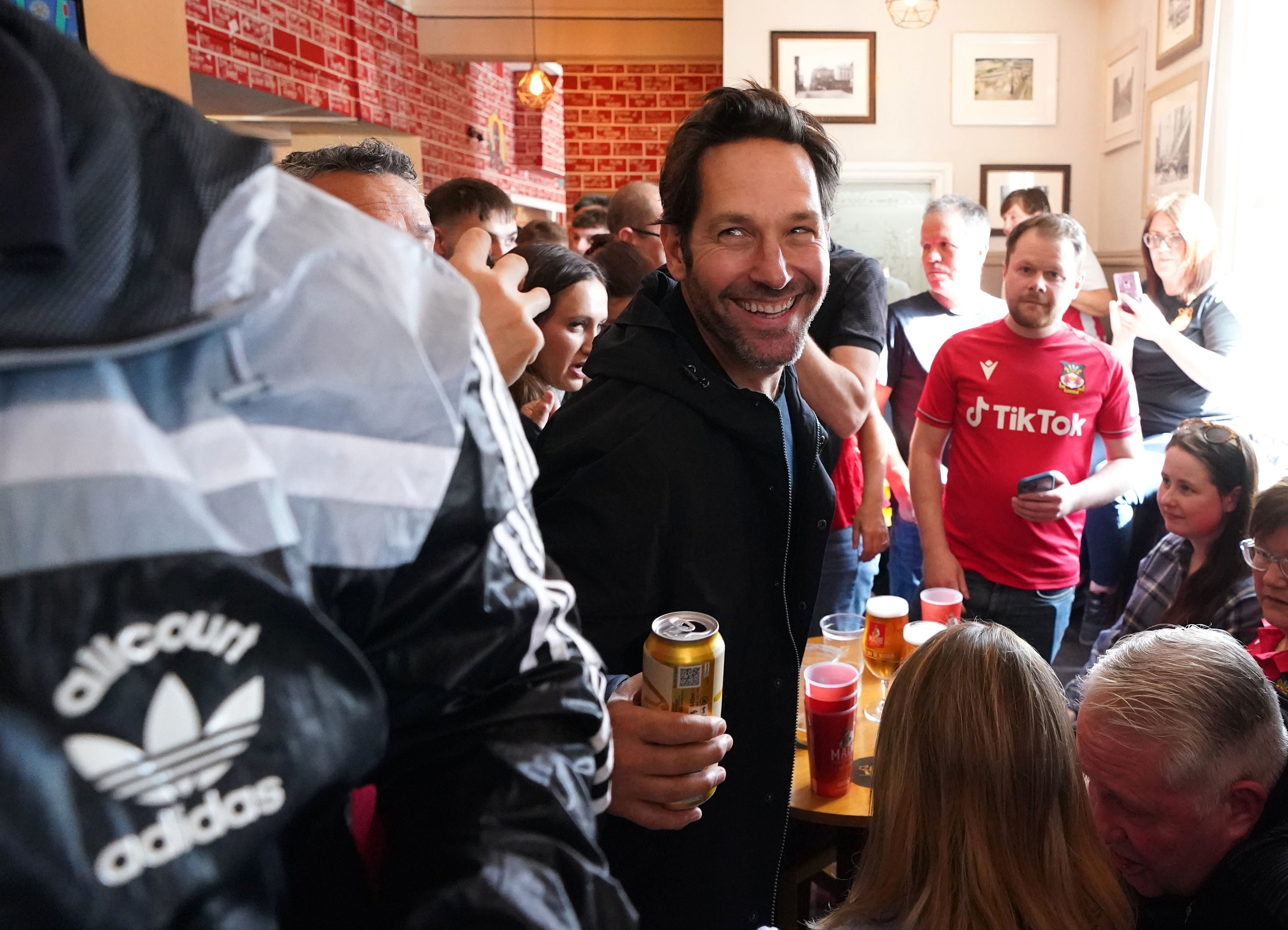 Paul Rudd in The Turf pub opposite the Racecourse Ground