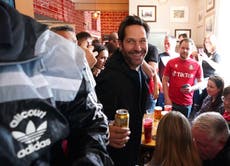 Paul Rudd drinks and sings in Wrexham pub before crucial promotion match