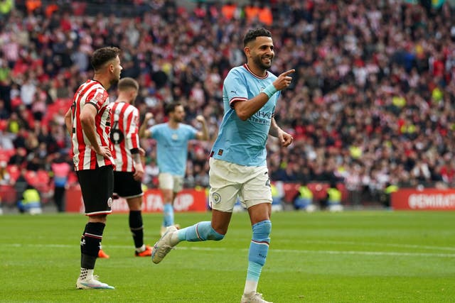 <p>Manchester City and Riyad Mahrez had a good day at Wembley</p>