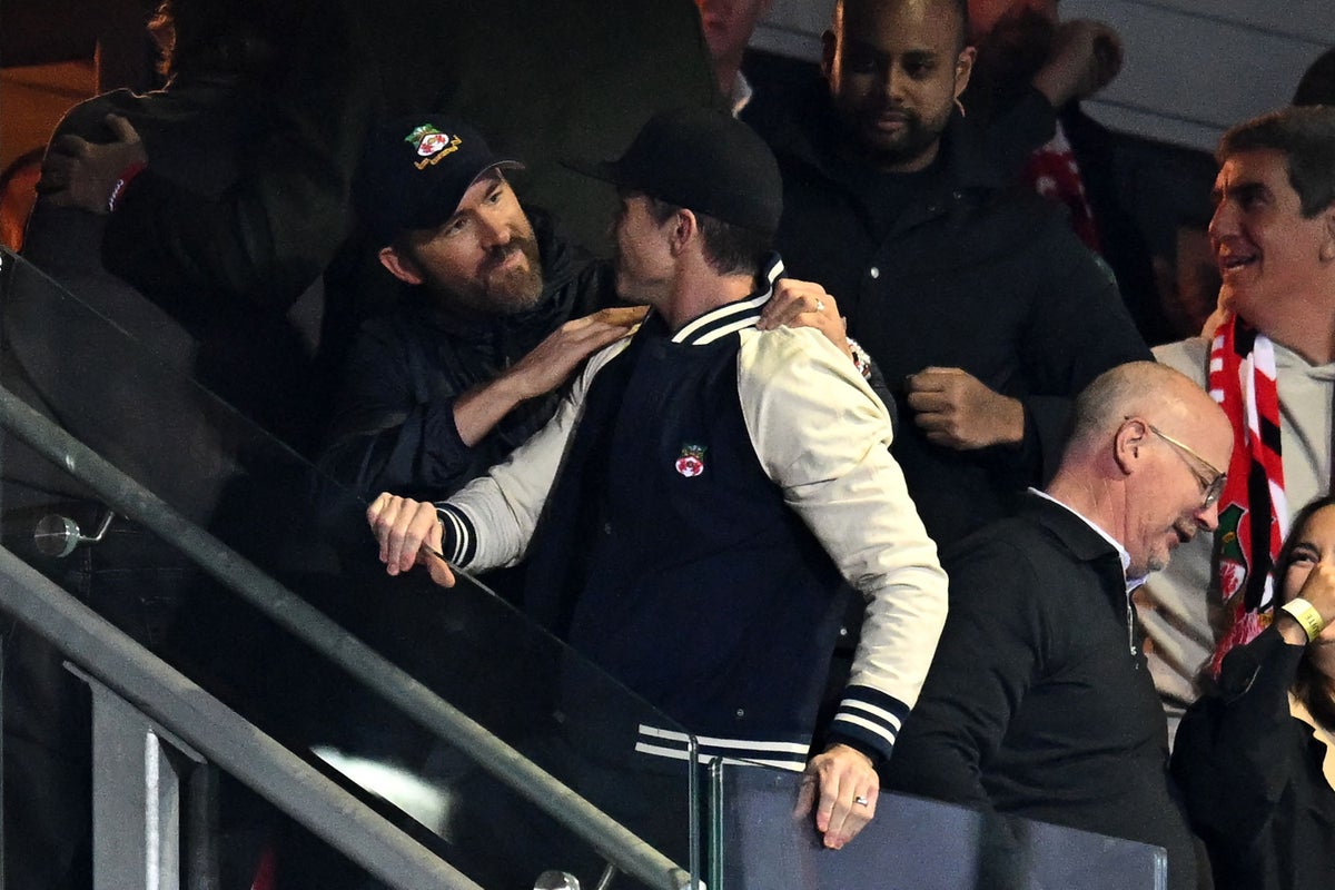 Ryan Reynolds and Rob McElhenney in tears as Wrexham secure promotion to Football League