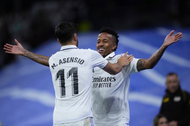 Marco Asensio and Eder Militao were on the scoresheet for Real Madrid (Manu Fernandez/AP)