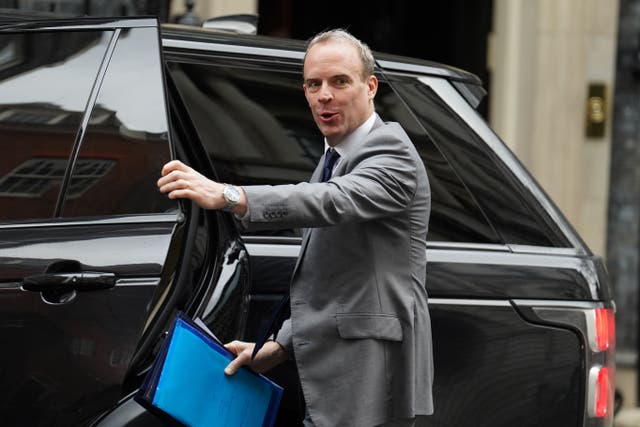 Dominic Raab has launched attacks on the Civil Service since quitting the Cabinet (Stefan Rousseau/PA)