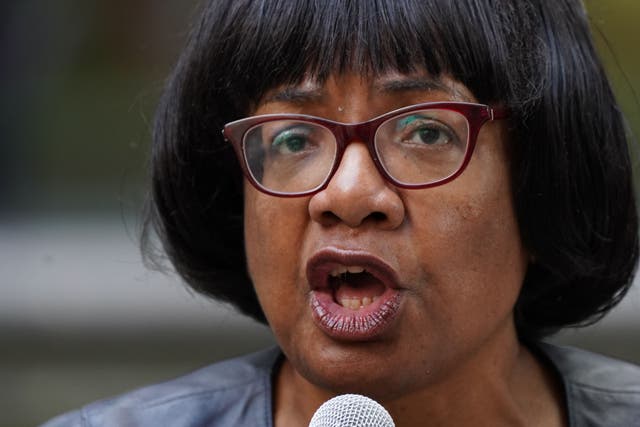 Diane Abbott has had the Labour whip suspended after comments she made suggesting Jewish, Irish and Traveller people are not subject to racism ‘all their lives’ (Ian West/PA)