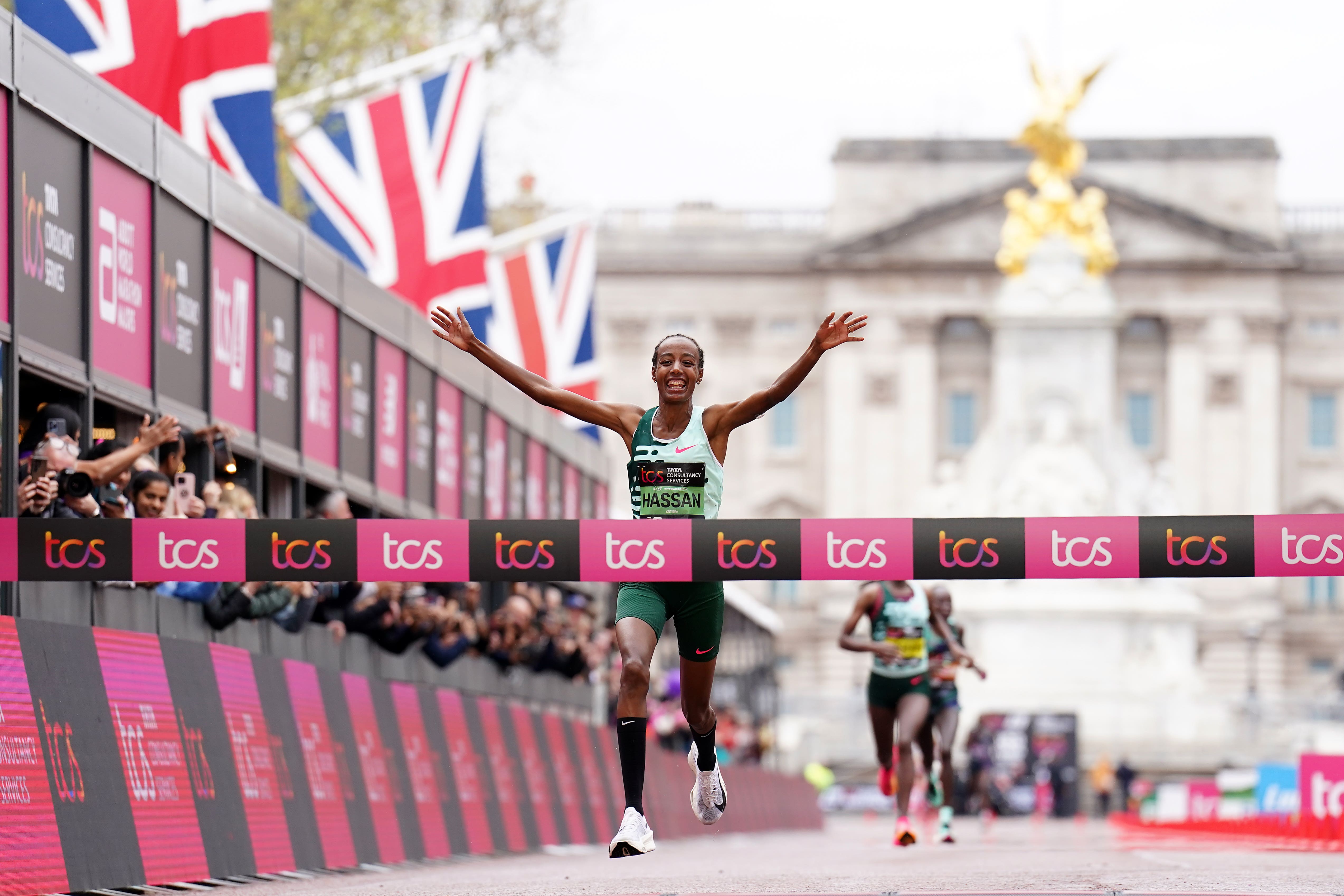 Sifan Hassan takes victory in the TCS London Marathon (James Manning/PA).