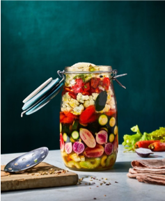 Giardiniera is an Italin term for pickled foods