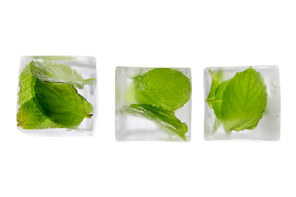 Leftover herbs work well in ice cubes added to stews or drinks