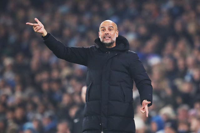 Pep Guardiola has attempted to rouse fans ahead of Manchester City’s crucial clash with Arsenal (Isaac Parkin/PA)