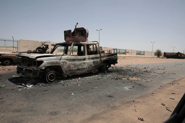 British nationals remain trapped in Sudan as fighting continues (AP Photo/Marwan Ali)