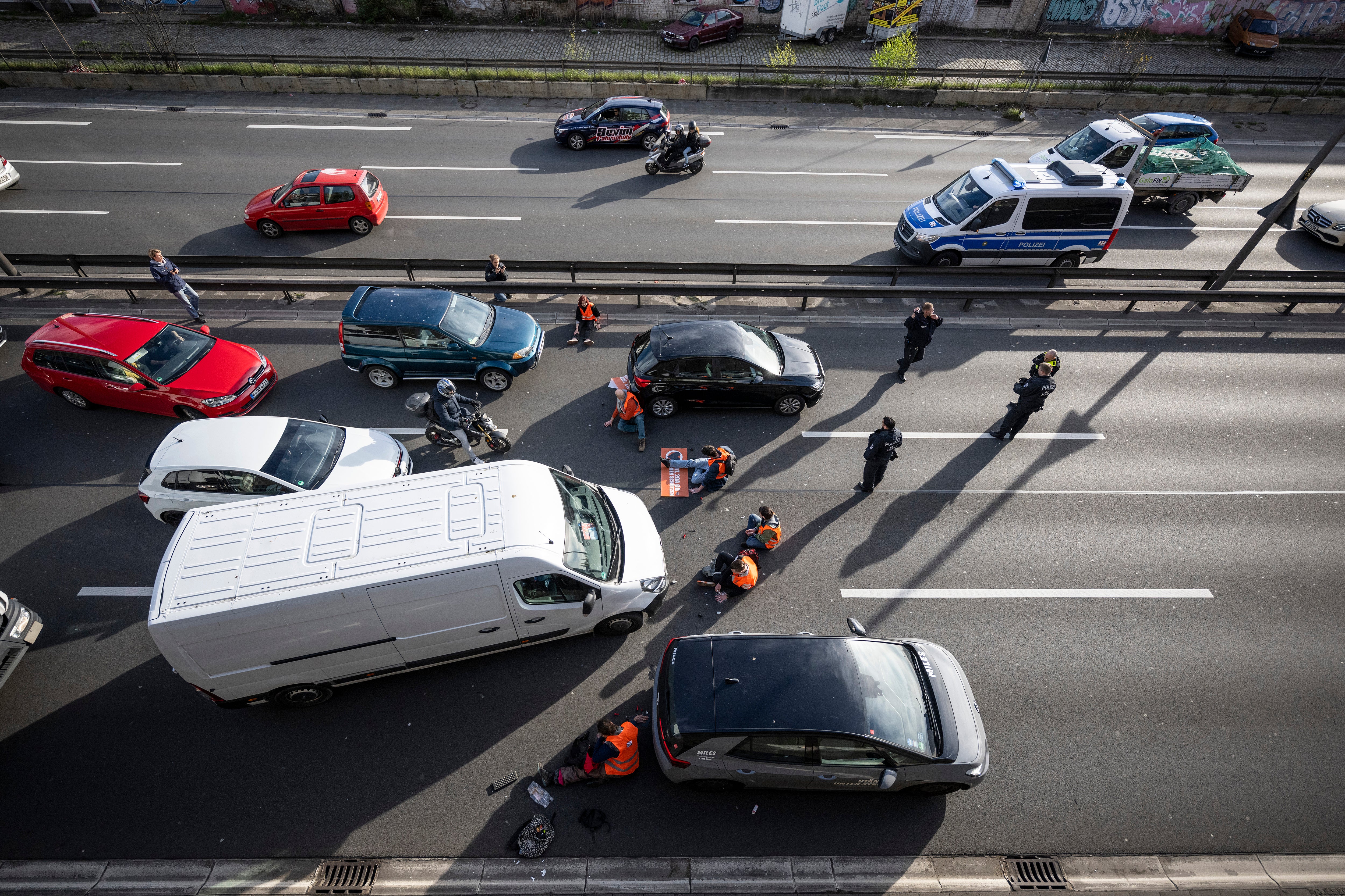 Climate Protesters Try To Bring Berlin Traffic To A…