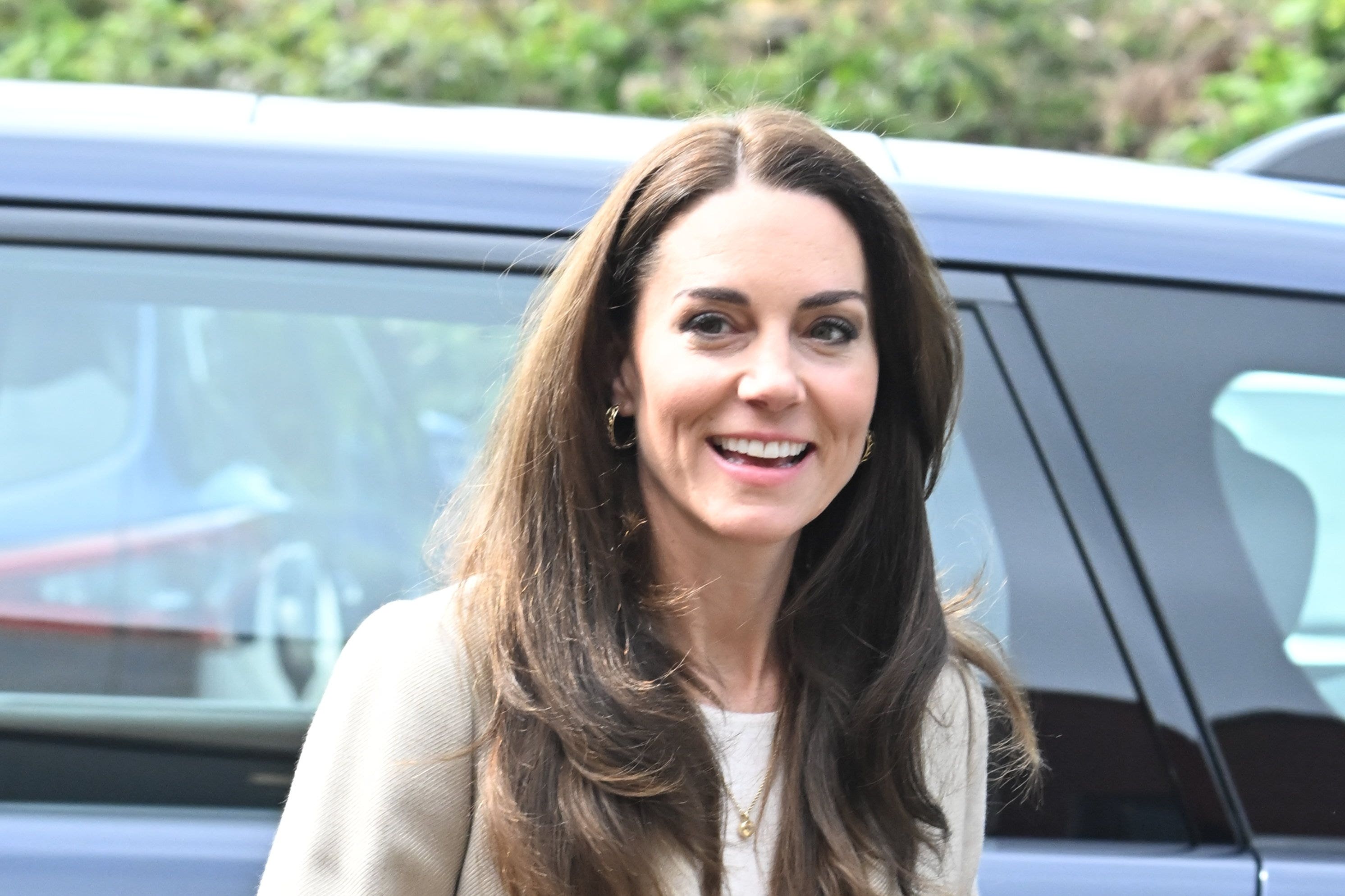 The Princess of Wales arrives for a visit to The Baby Bank (Jeremy Selwyn/Evening Standard/PA)