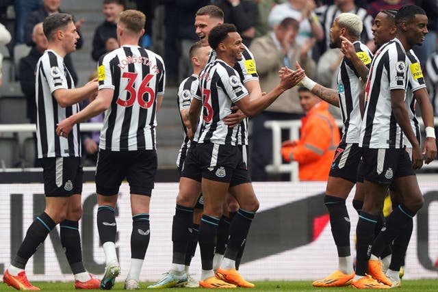 Newcastle had plenty to celebrate against Tottenham (Owen Humphreys/PA)