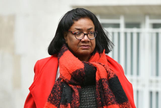 Labour officials will decide on Diane Abbott’s future in the Labour party after she lost the whip over her comments about racism (PA)