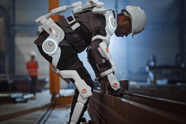 <p>Tougher stuff: some companies want to use exoskeletons to mitigate workplace injury </p>