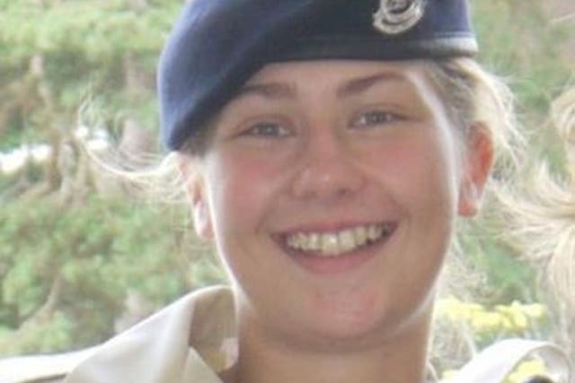 <p>Olivia Perks, 21, was found hanged at Sandhurst </p>