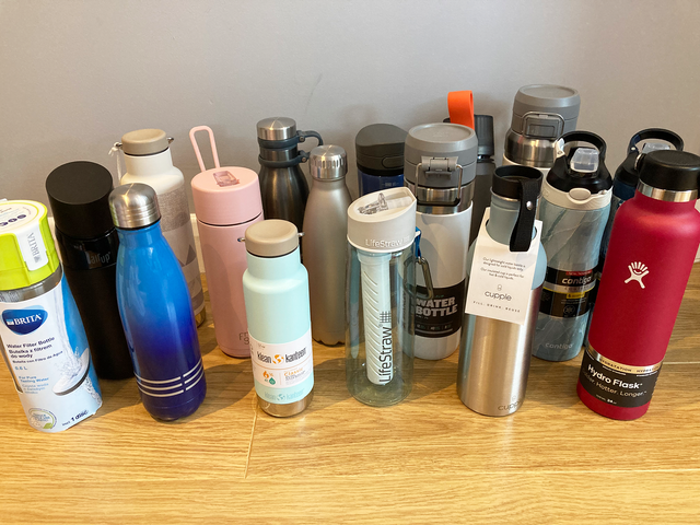 <p>Reusable water bottles </p>