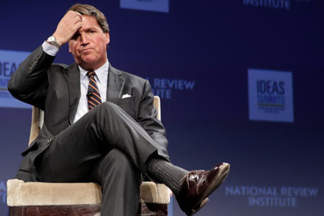 <p>Fox News host Tucker Carlson discusses 'Populism and the Right' during the National Review Institute's Ideas Summit</p>