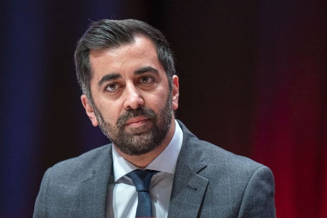 Scotland’s First Minister Humza Yousaf met the Prime Minister (Jane Barlow/PA)