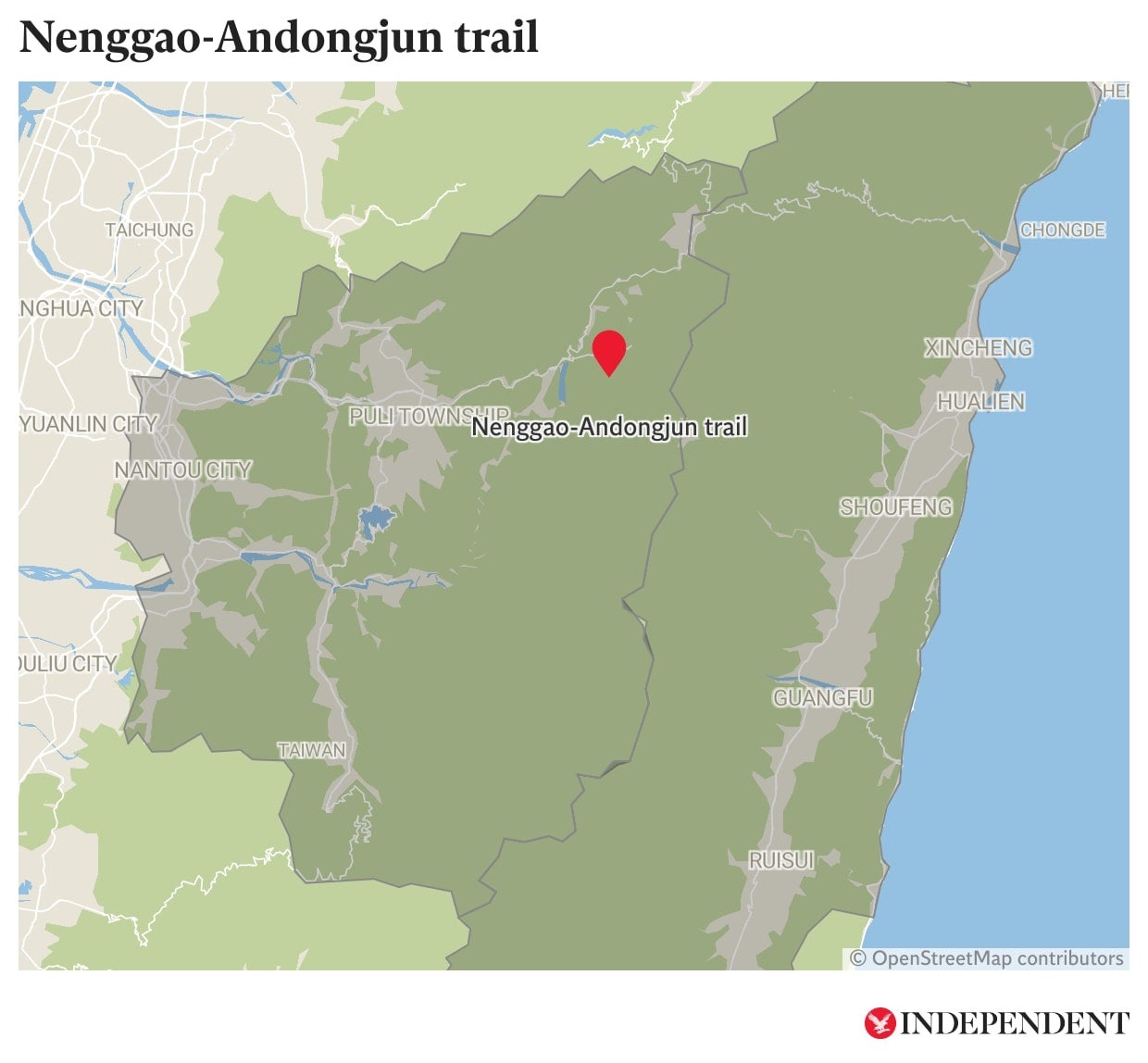 <p>Missing American hiker found dead on the Nenggao-Andongjun trail in central Taiwan</p>