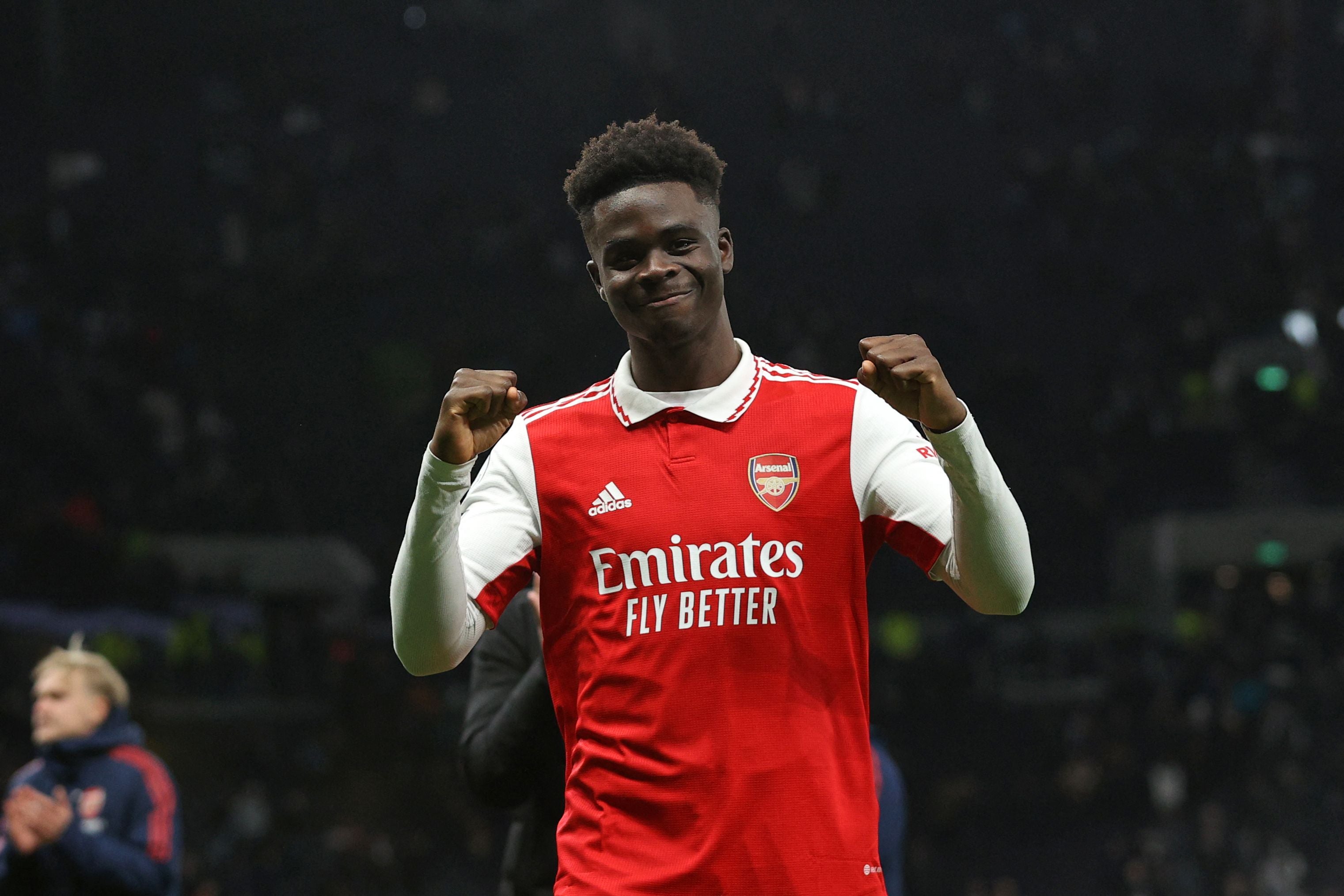 Saka has helped Arsenal move into contention for a Premier League title this year