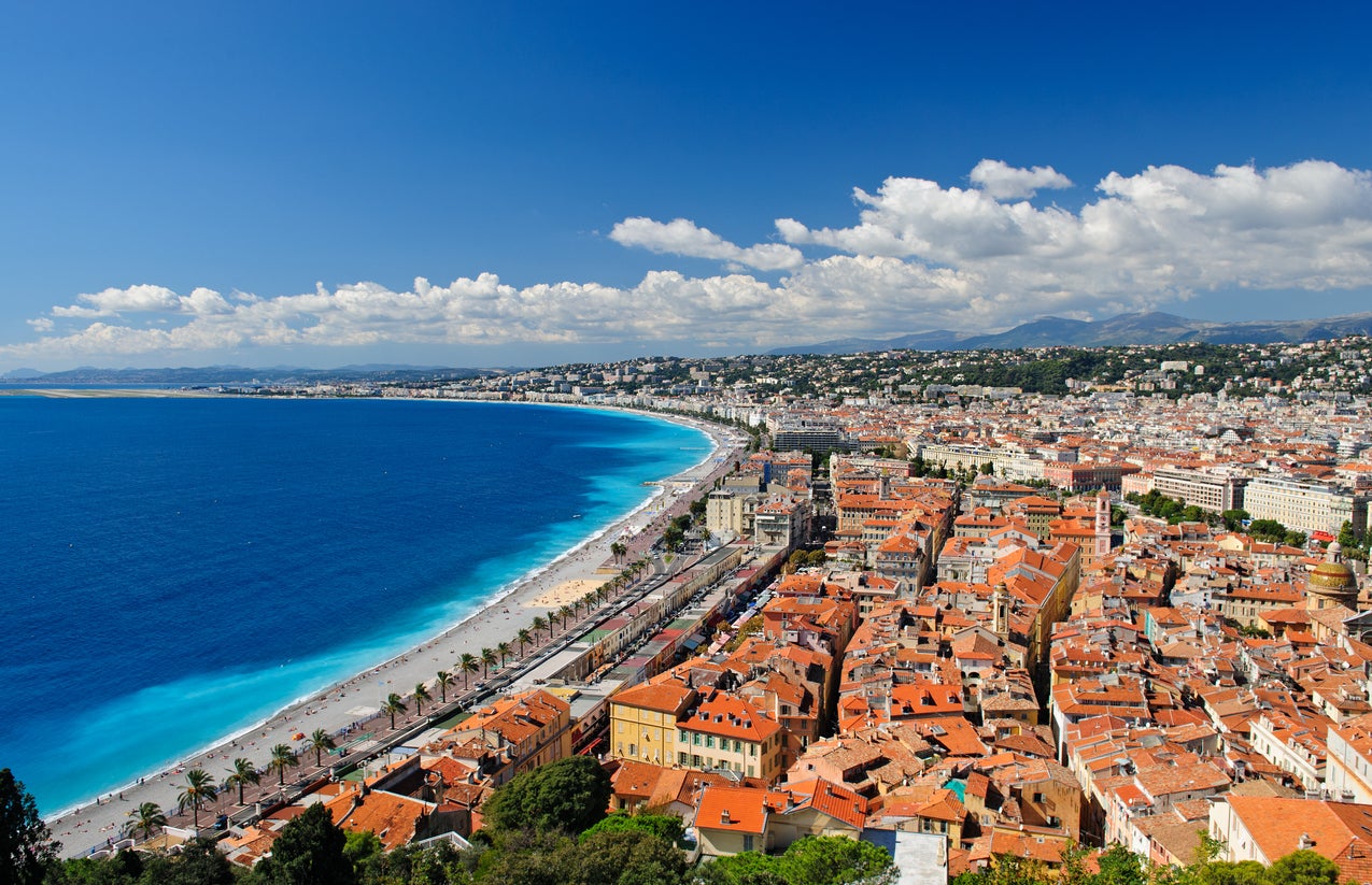 The southern French town of Nice is home to miles of sandy beaches