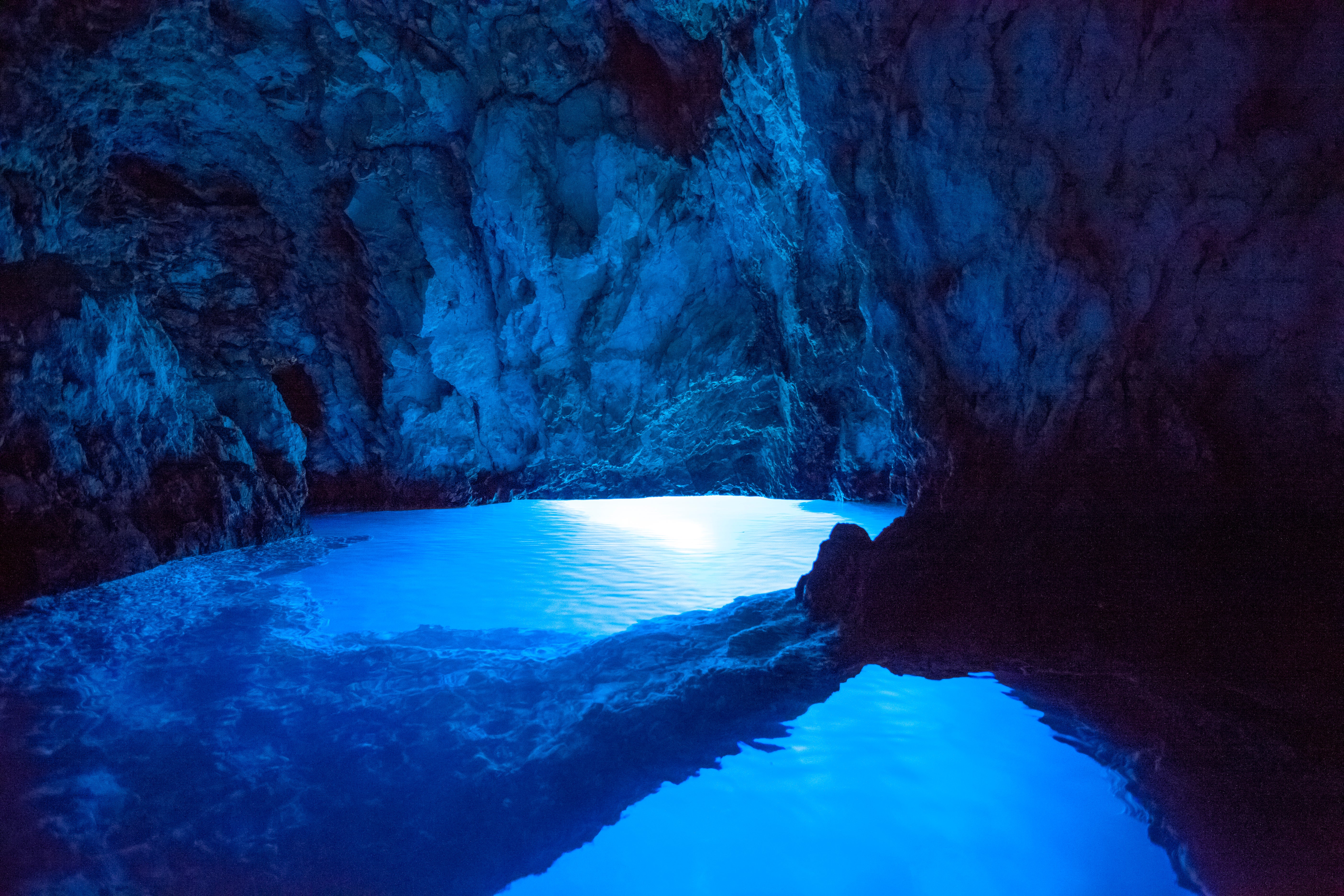 Discover an underwater world at the magical sea cave of Bisevo Grotto